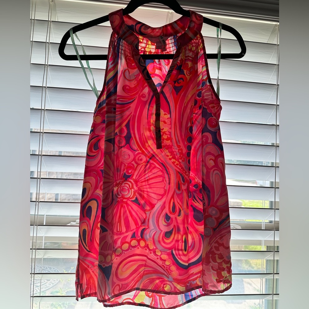 Lilly Pulitzer Paisley Silk Tank Top
